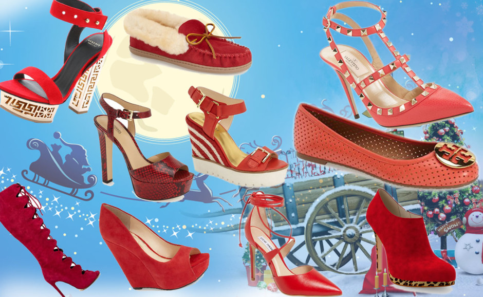 best red shoes for Christmas and New Year party